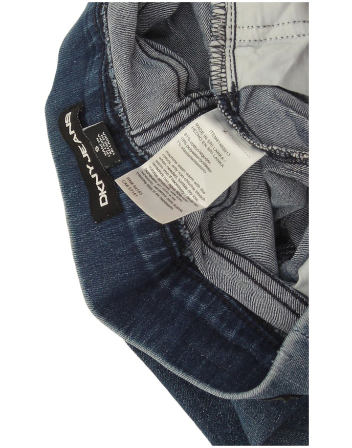 DKNY Damen-Jeansshorts, Größe S, Größe W27, Blau, Baumwolle