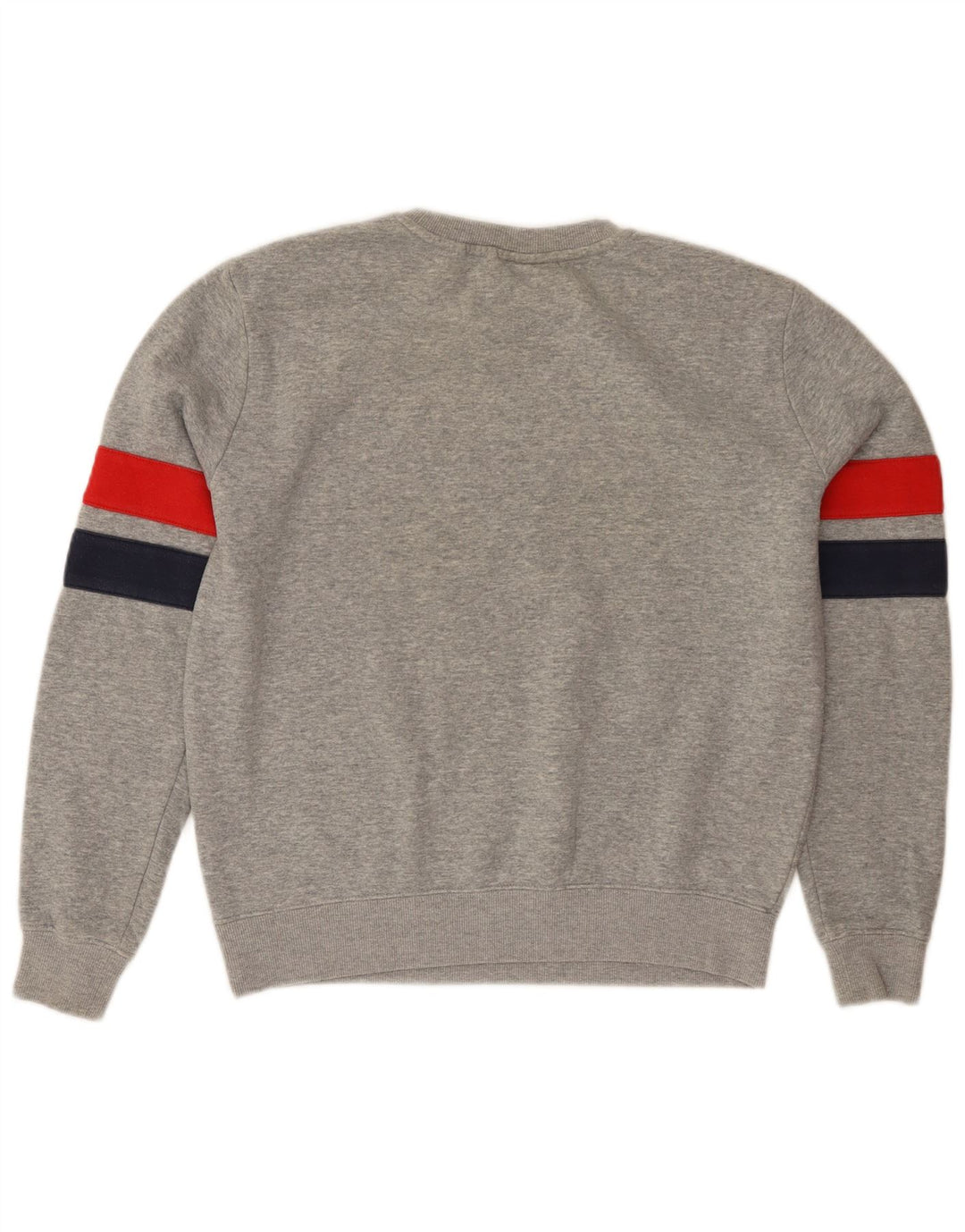 FILA Damen Grafik-Sweatshirt-Pullover UK 14 Mittelgrauer Farbblock