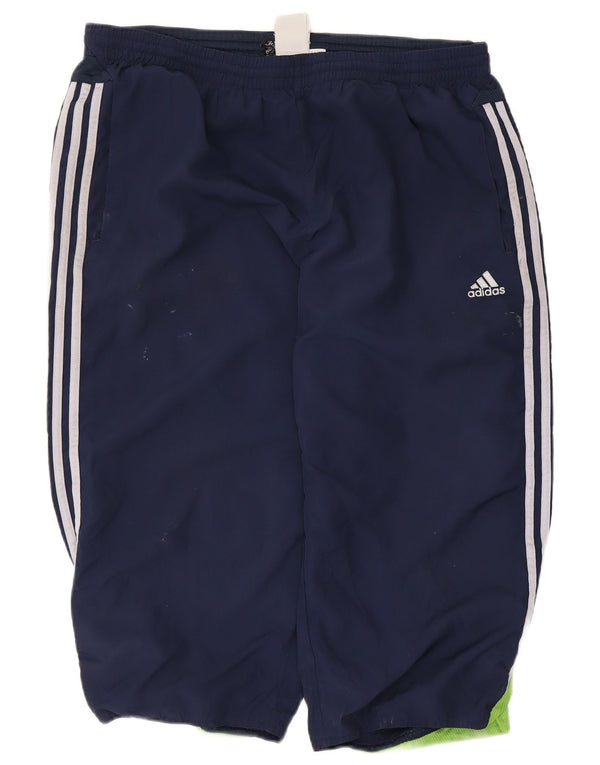 Adidas Herren Bermuda Sport Shorts XL W38 L19 Marineblau Polyester
