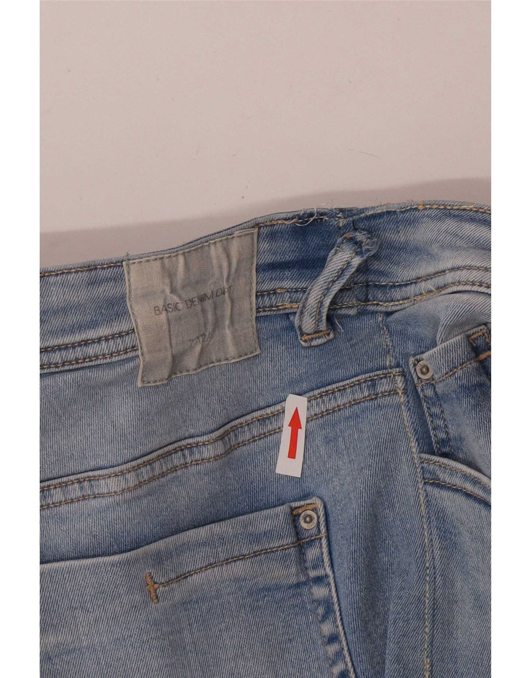 Zara Damen Slim Jeans EU 42 Large W32 L27 Blau