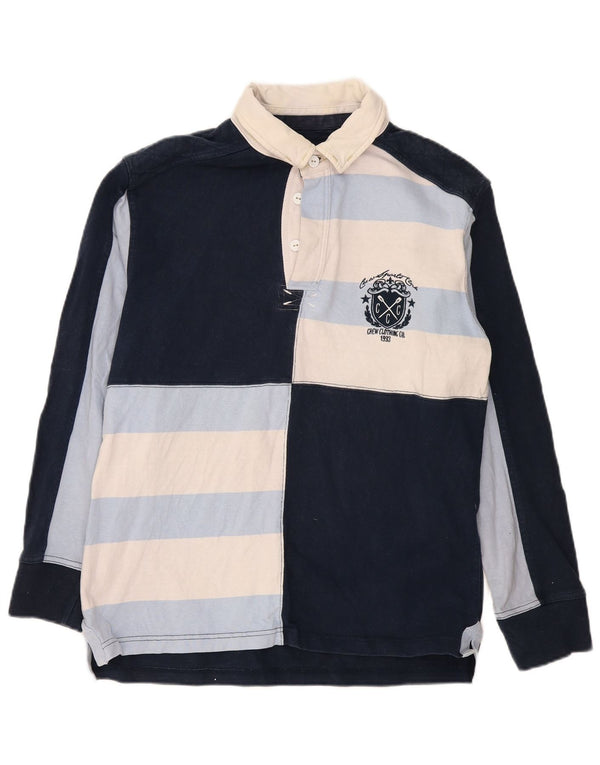Crew Clothing Herren Rugby-Poloshirt Medium Navy Blue Colourblock