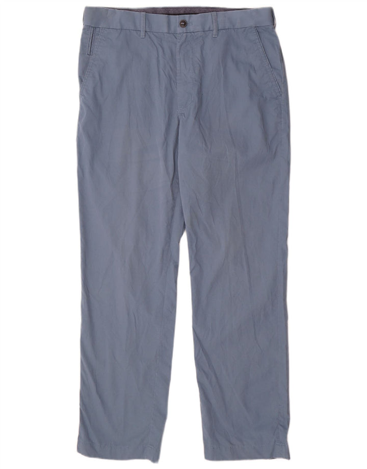 Gerade Herren-Chinohose von Marks & Spencer, W32, L29, Blau, Baumwolle