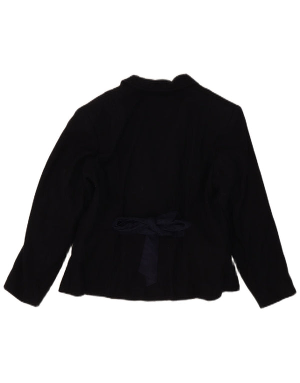 Moschino Girls Double Breasted Blazer Jacket 7-8 Years Navy Blue Wool