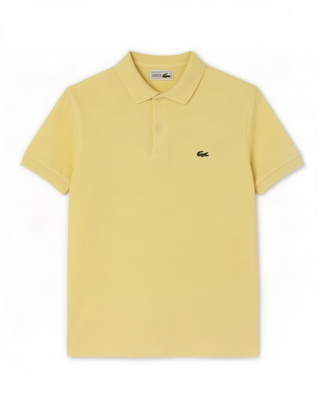 Lacoste Herren-Poloshirt, Größe 4, mittelgelbe Baumwolle