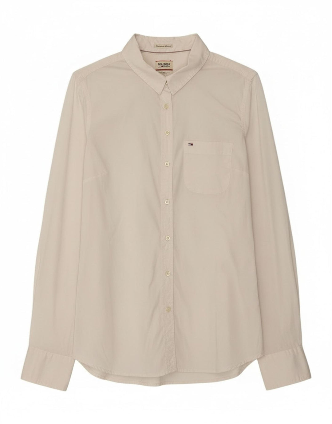 Tommy Hilfiger Damen-Hemd UK 12 aus mittelweißer Baumwolle