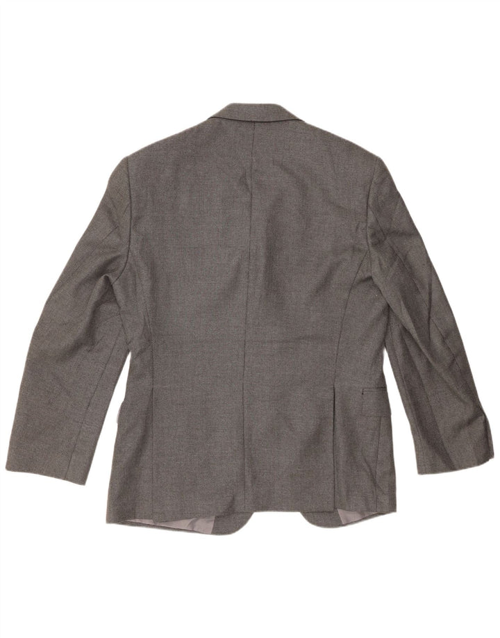 Marks & Spencer Herren-Blazer mit 2 Knöpfen, UK 44, 2XL, graues Polyester