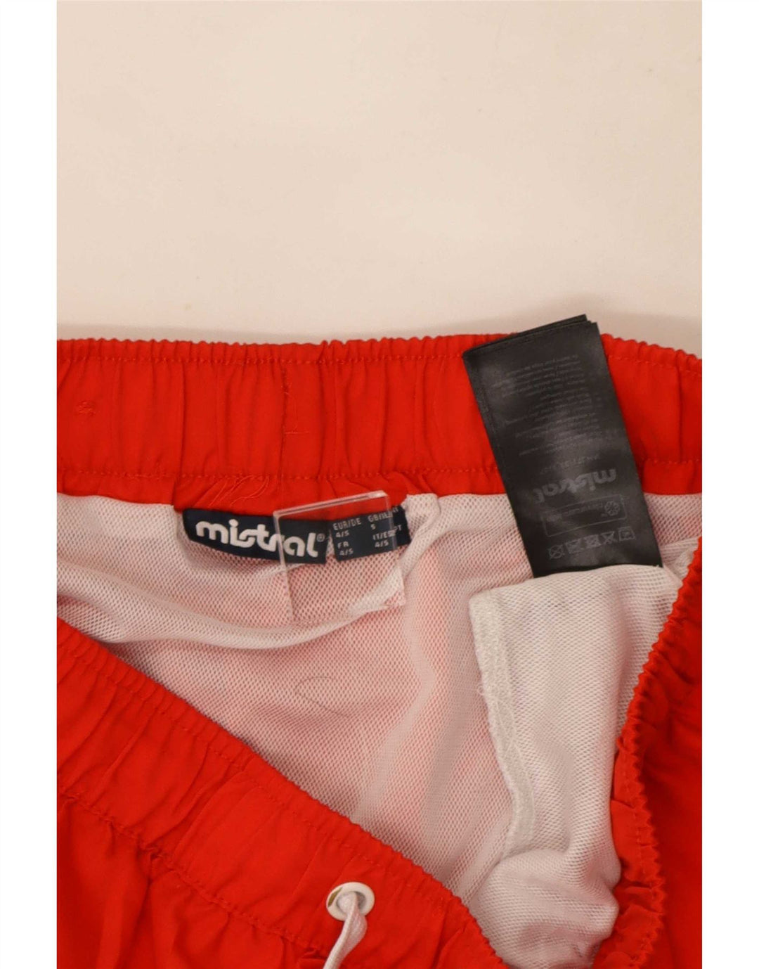 Mistral Herren-Badeshorts, klein, rot, Polyester