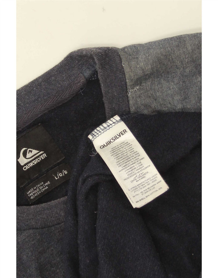 Quiksilver Herren-Sweatshirt-Pullover, groß, marineblau, Colourblock-Baumwolle