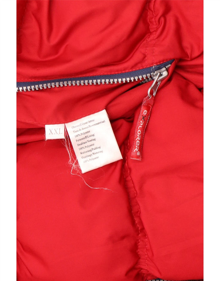 Explorer Herren Reversible Wattierte Jacke UK 44 2XL Rot Polyester