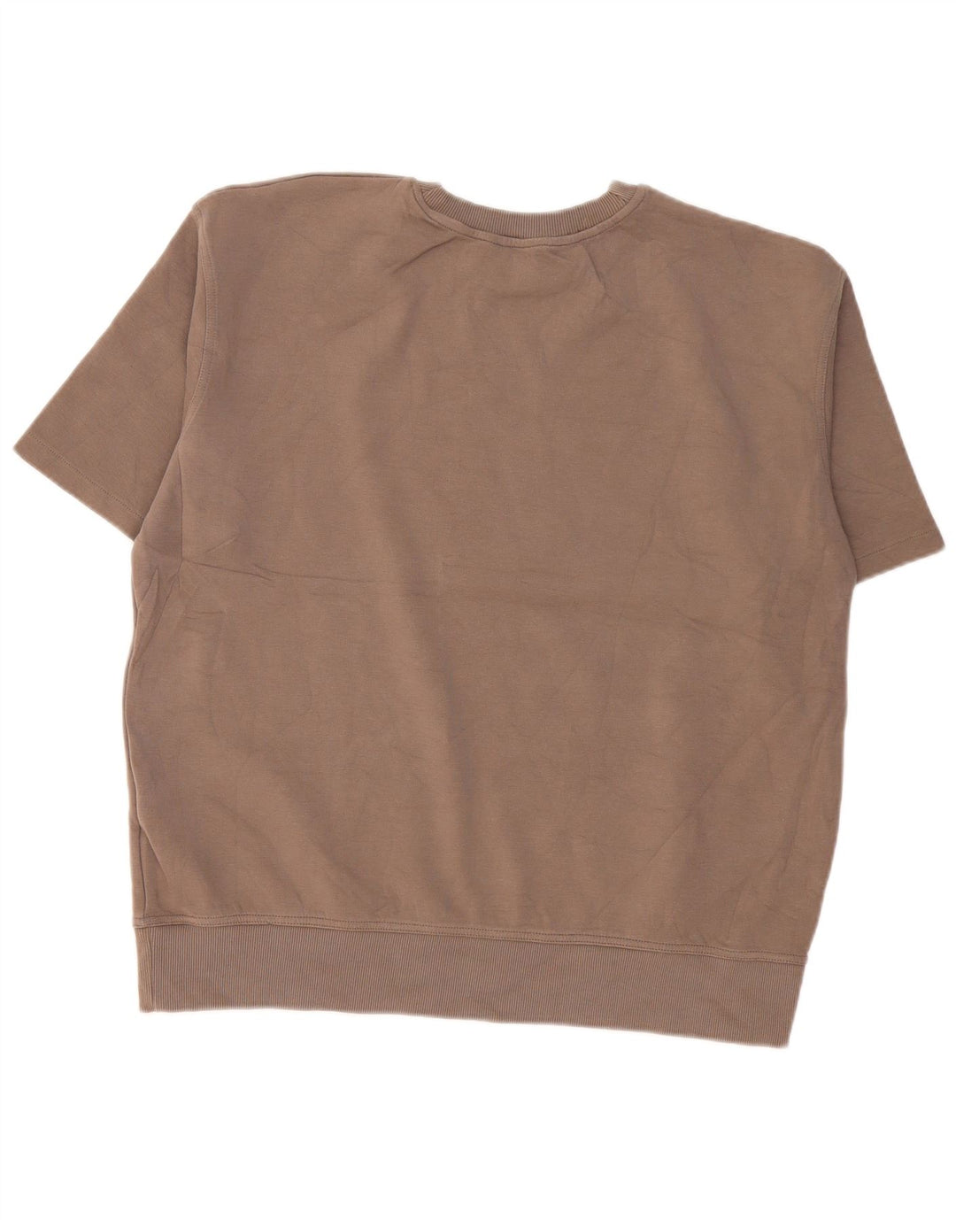 Kurzärmliger, übergroßer Sweatshirt-Pullover für Damen von Zara, Gr. 14, Mittelbeige
