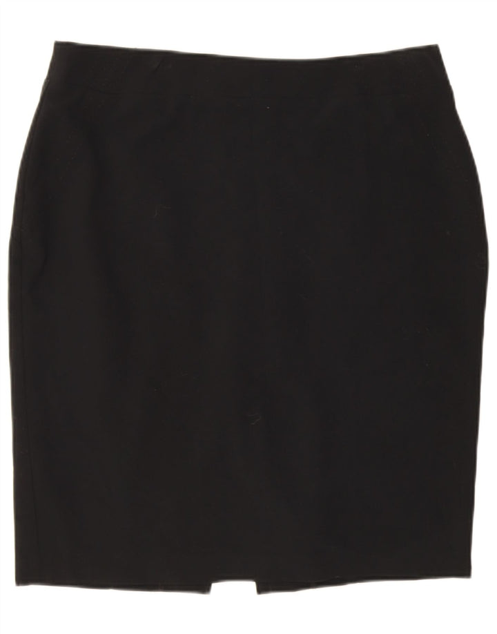 Marks & Spencer Damen Bleistiftrock UK 16 Large W36 Schwarz Polyester