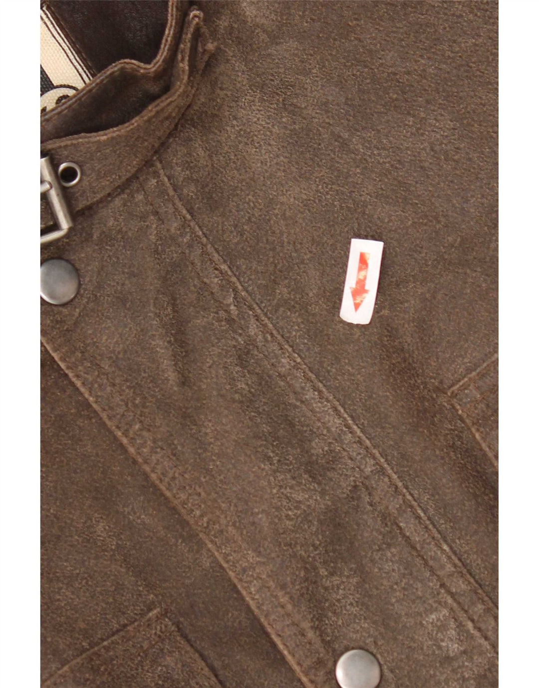 Vintage Herren Motorrad-Leder-Utility-Jacke UK 38 Mittelbraun