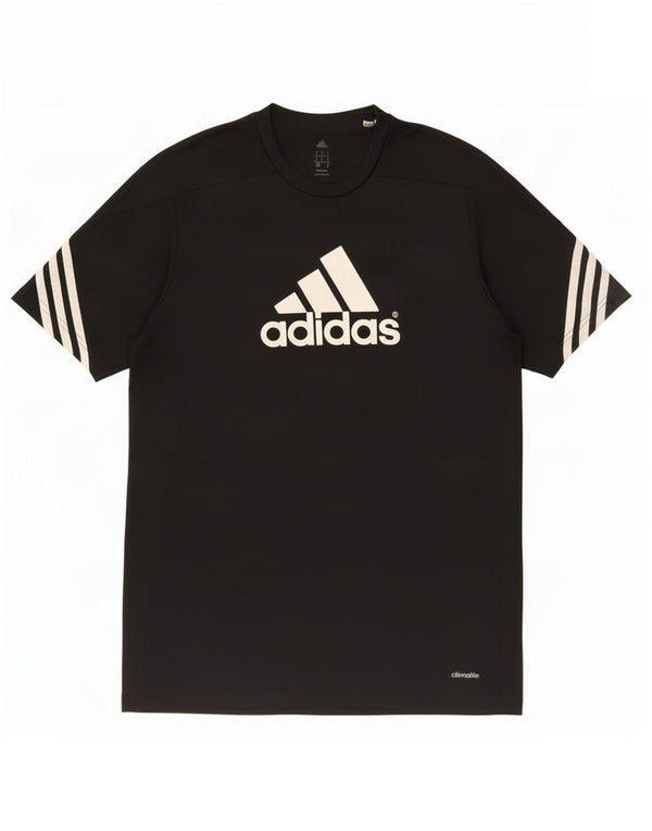 Adidas Herren Climalite Graphic T-Shirt Top Medium Schwarz Polyester