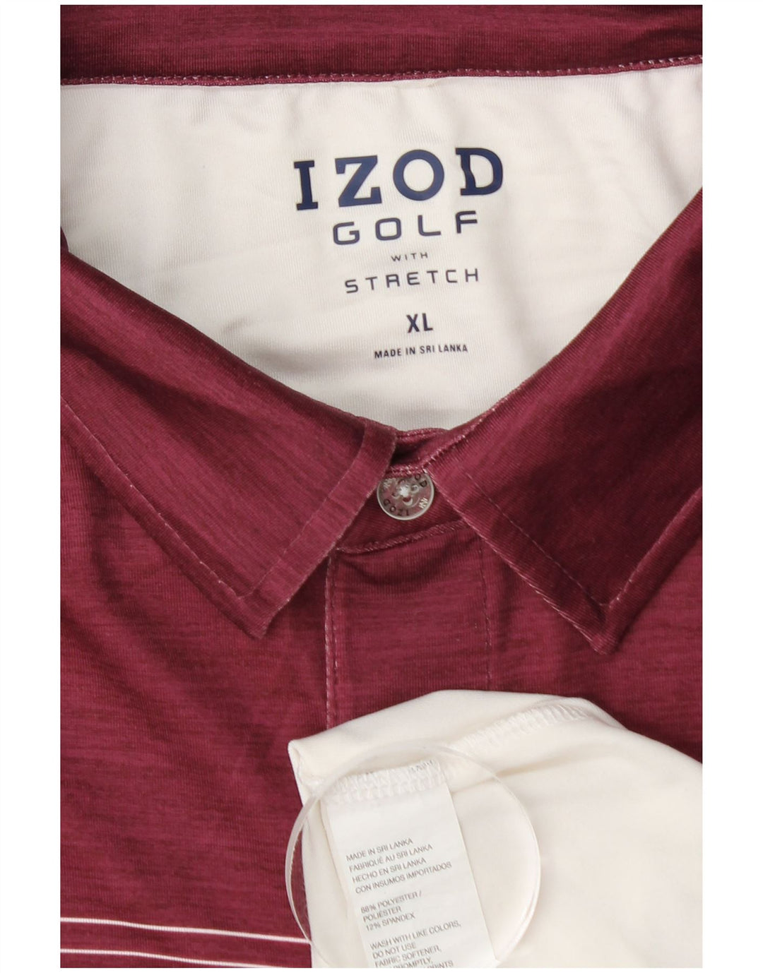 IZOD Herren-Poloshirt XL, weißes Colourblock-Polyester