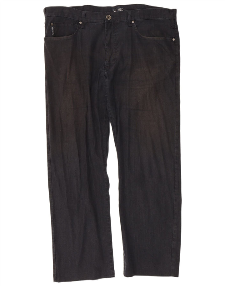 Armani Herren gerade Freizeithose W42 L30 Schwarz