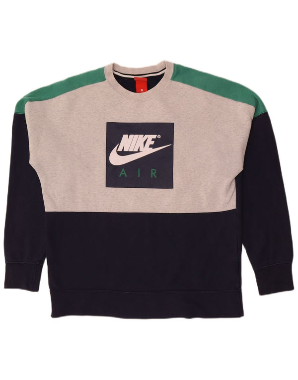Nike Herren-Sweatshirt mit Grafik, mittelgroß, mehrfarbig, Colourblock-Baumwolle