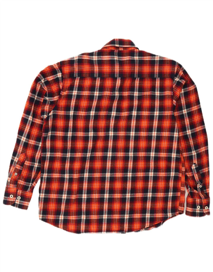 Vintage Herren Flanellhemd groß rot kariert