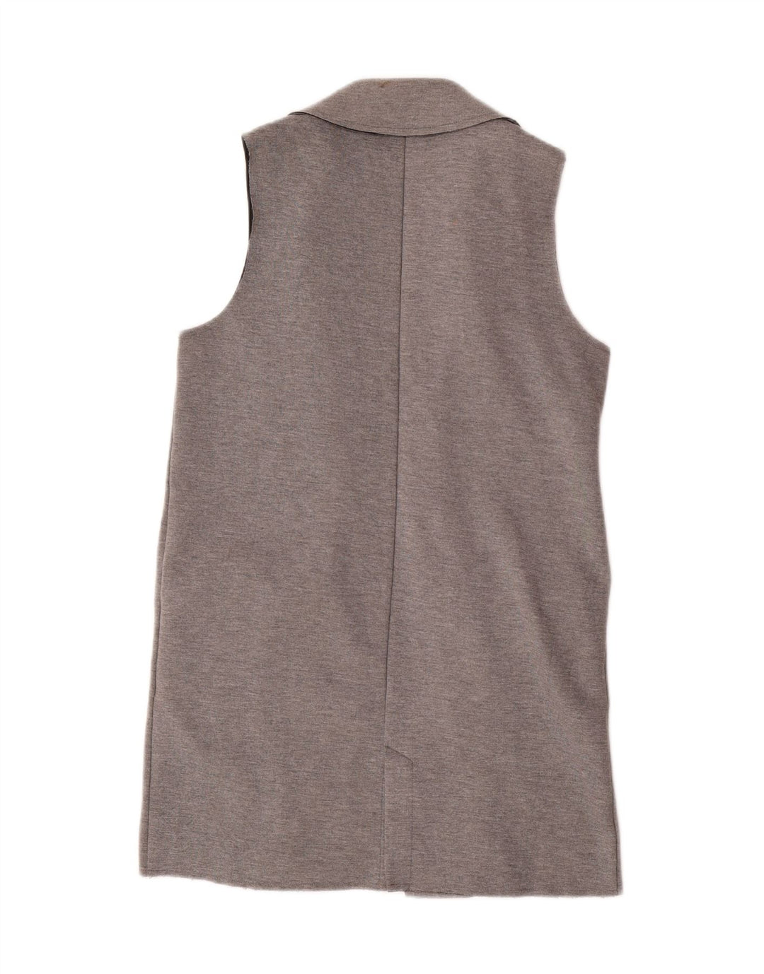 Topshop Damen Longline Weste UK 8 Small Grau Elastan