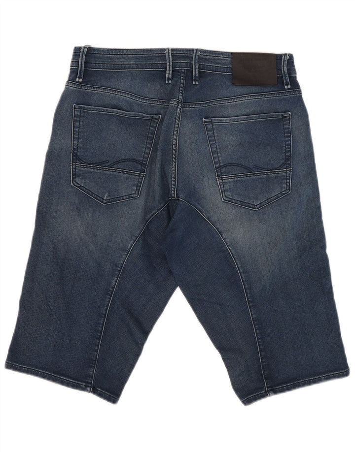 Jack & Jones Herren-Jeansshorts mit lockerer Passform, Größe M, W32, Blau, Baumwolle