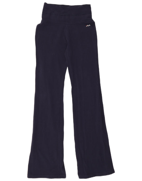 Fila Damen Flare-Trainingshose, Größe S, Marineblau, Baumwolle, UK 10