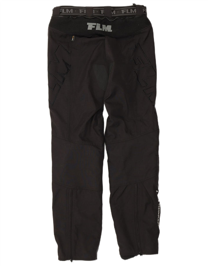 FLM Herren Graphic Moto Racer Hose IT 52 XL W38 L31 Schwarzes Polyamid