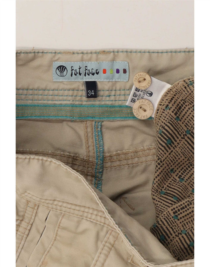 Fat Face Mens Cargo Shorts Large W34 Beige Cotton