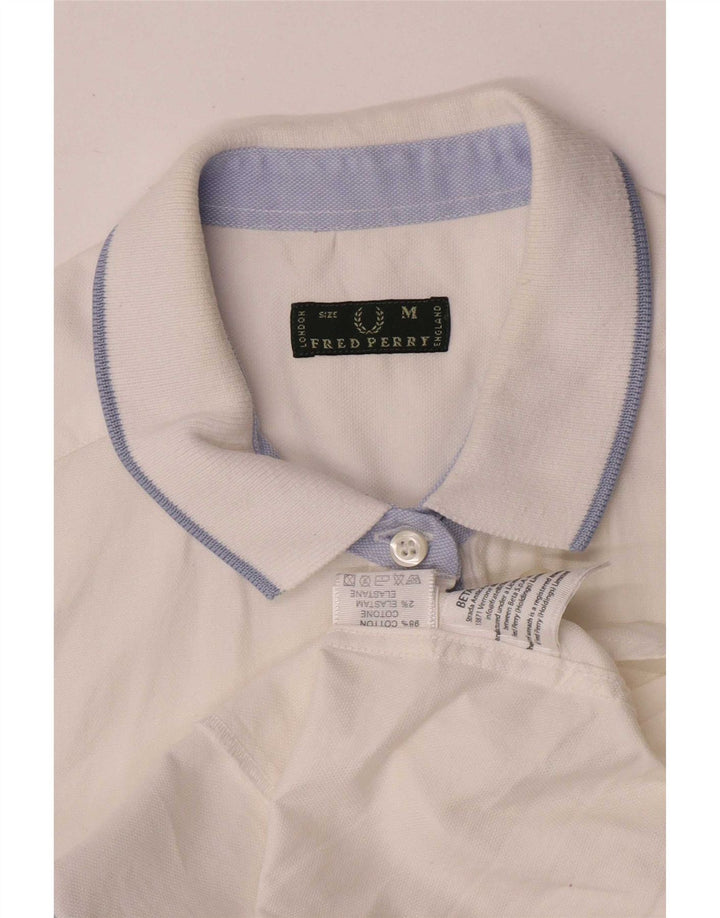 Fred Perry Damen Kurzarm-Hemd mit regulärer Passform, UK 12, mittelweiße Baumwolle