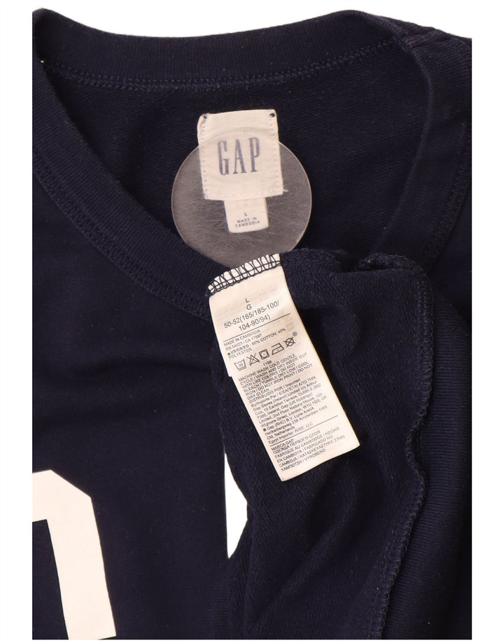 GAP Herren-Sweatshirt mit Grafik, groß, marineblau, Baumwolle