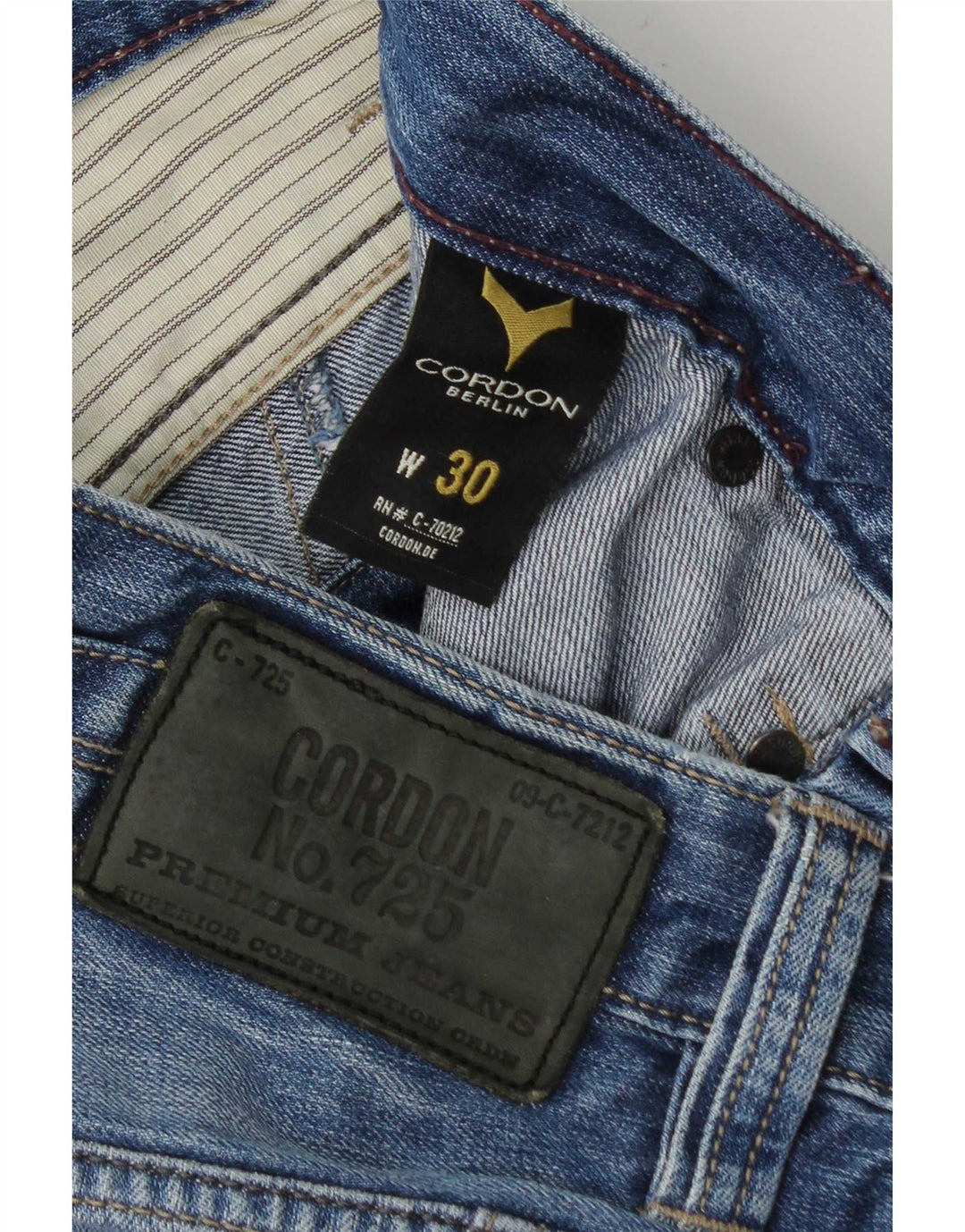 Vintage Herren Cargo Denim Shorts W30 Mittelblaue Baumwolle
