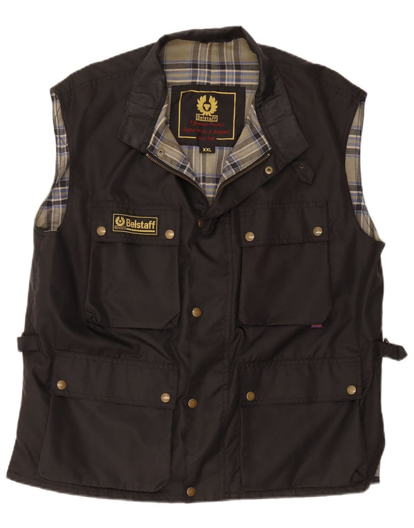 Belstaff Herren Utility Gilet UK 44 2XL Schwarzes Nylon