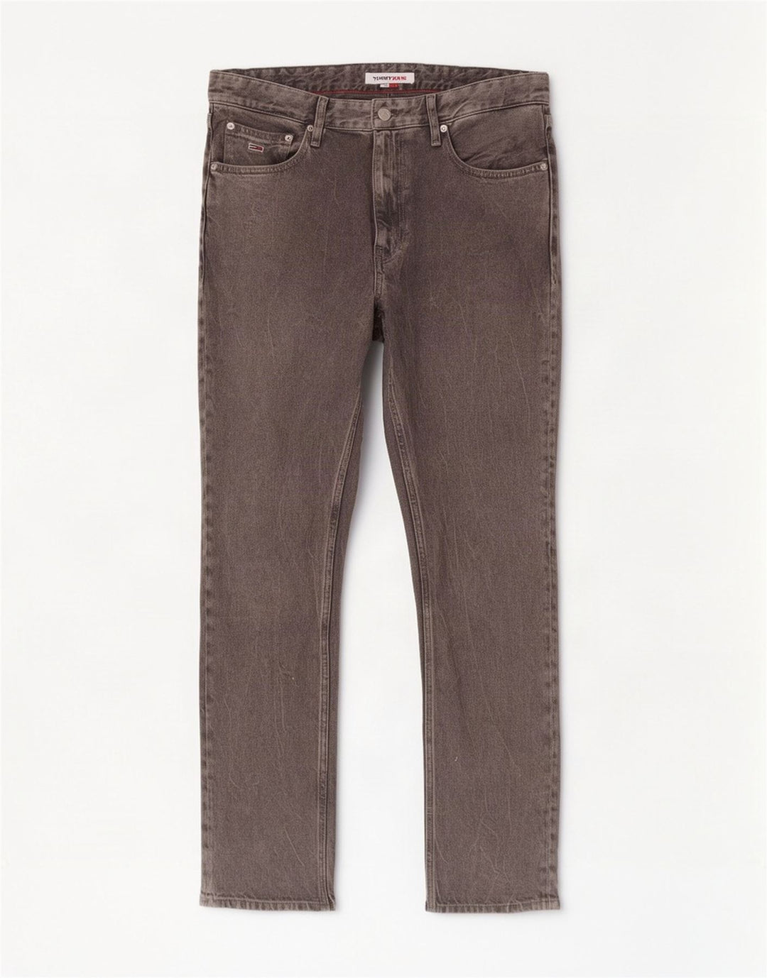 Tommy Hilfiger Herren Straight Jeans W33 L32 Graue Baumwolle