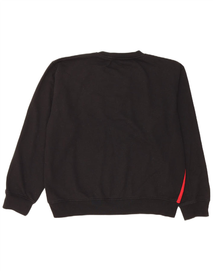 Fila Herren-Sweatshirt mit Grafik, groß, schwarzes Farbblock-Polyester
