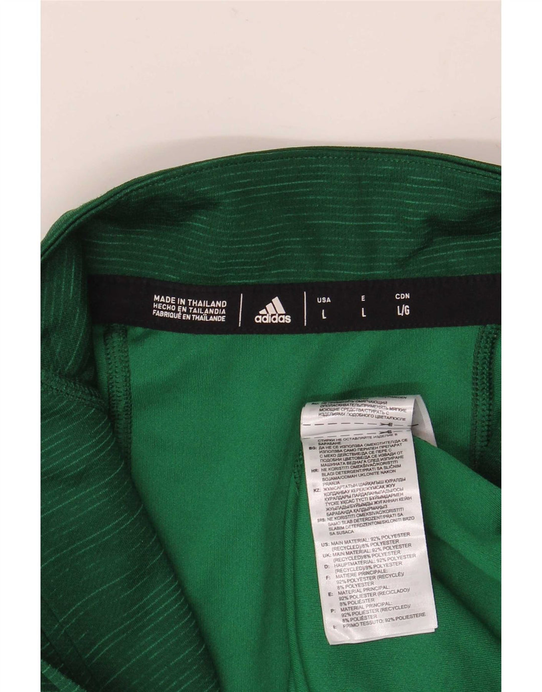Adidas Damen-Oberteil mit Reißverschluss, langärmlig, UK 14, groß, grün geflecktes Polyester