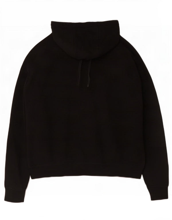 Nike Damen Kapuzenpullover UK 14 Mittelschwarze Baumwolle