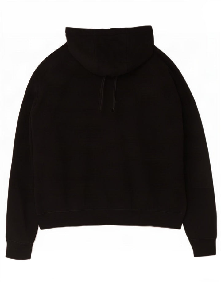 Nike Damen Kapuzenpullover UK 14 Mittelschwarze Baumwolle