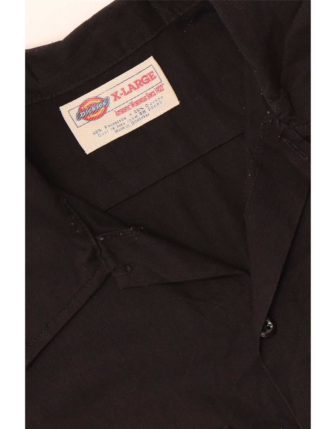 Dickies Herren Kurzarmhemd XL Schwarz Polyester
