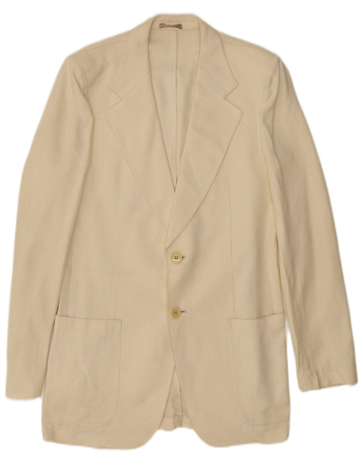 Lebole Herren-Blazer mit 2 Knöpfen, Gr. 36, Größe S, gebrochenes Weiß