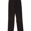TOPSHOP Damen Distressed Straight Jeans W26 L29 Schwarze Baumwolle