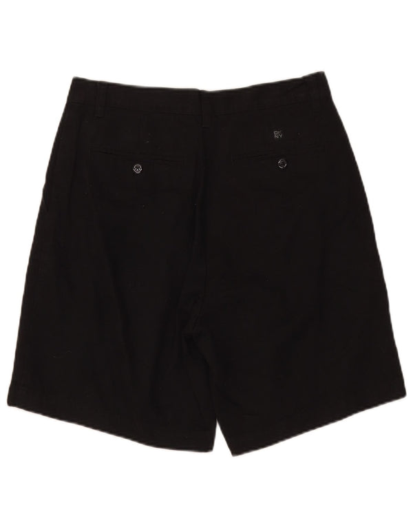 Dkny Damen-Chinoshorts mit hoher Taille, W30, mittelschwarze Baumwolle