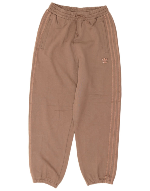 Adidas Damen Trainingshose Jogger UK 12 Mittelbeige Baumwolle