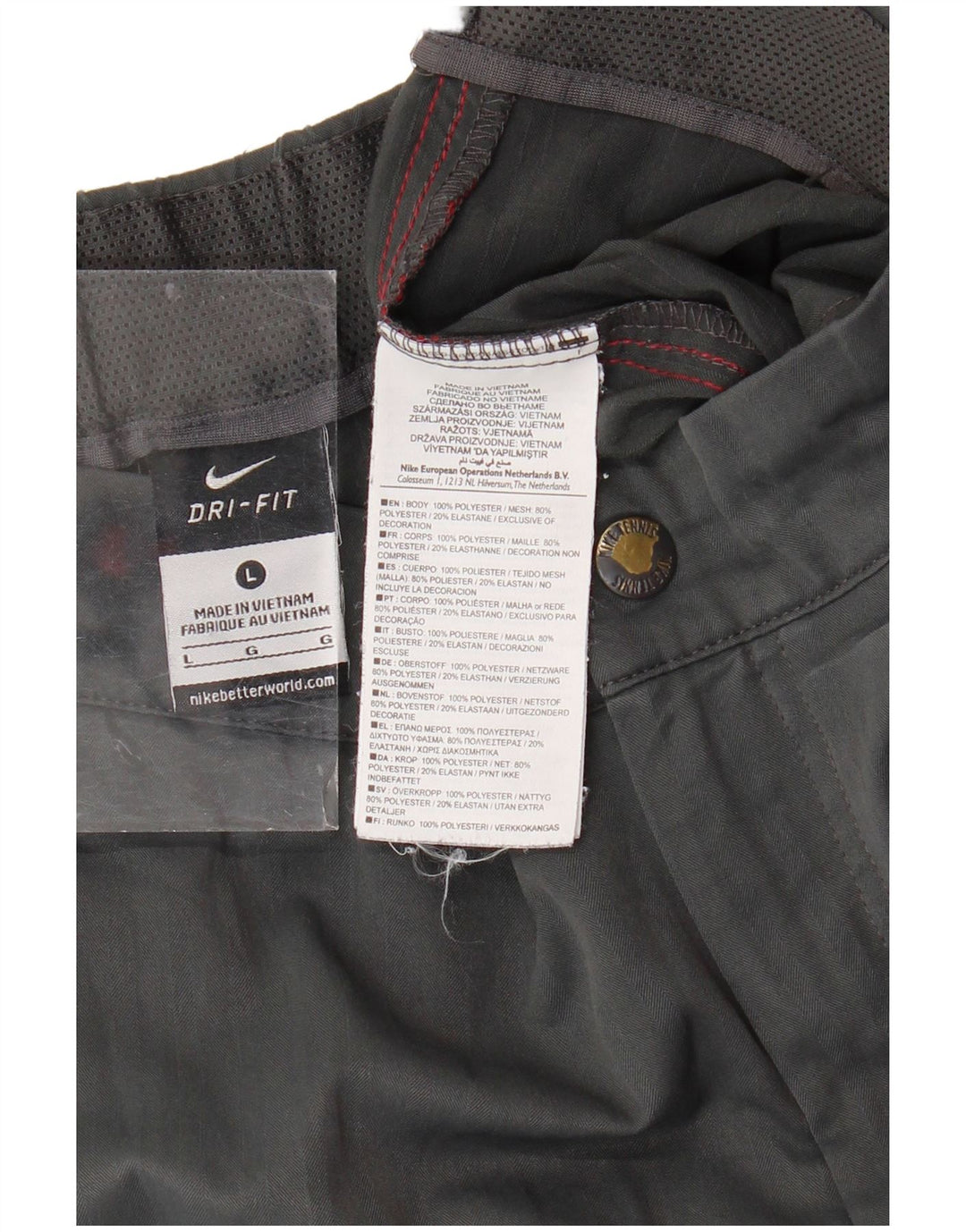 NIKE Herren Dri Fit Sportshorts, groß, graues Polyester