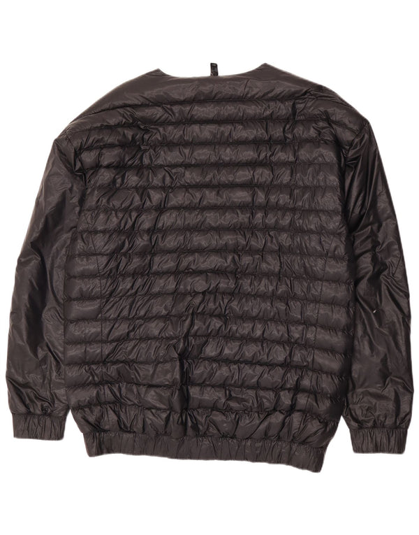 Adidas Herren gepolsterte Jacke UK 38 Medium Schwarz Nylon