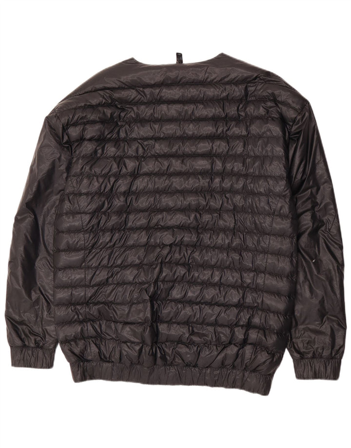 Adidas Herren gepolsterte Jacke UK 38 Medium Schwarz Nylon