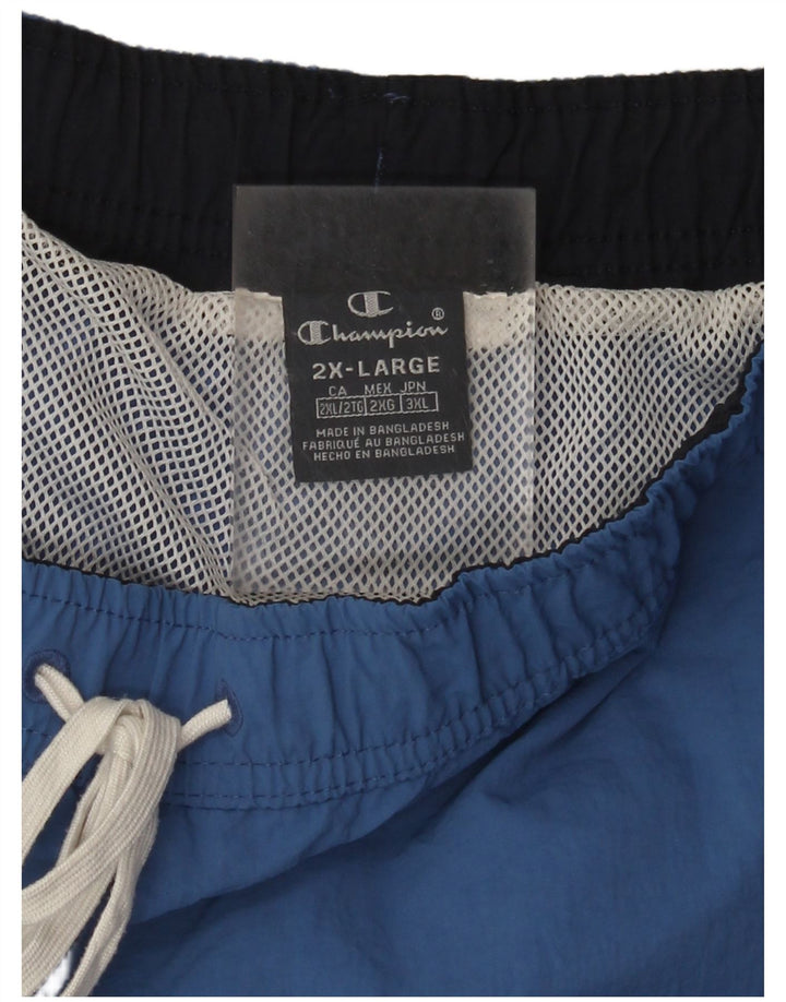 Champion Herren Badeshorts mit Grafik, 2XL, Blau