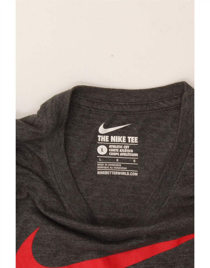 NIKE Mens Miami Graphic T-Shirt Top Large Grey Vintage Nike and Second-Hand Nike from Messina Hembry 
