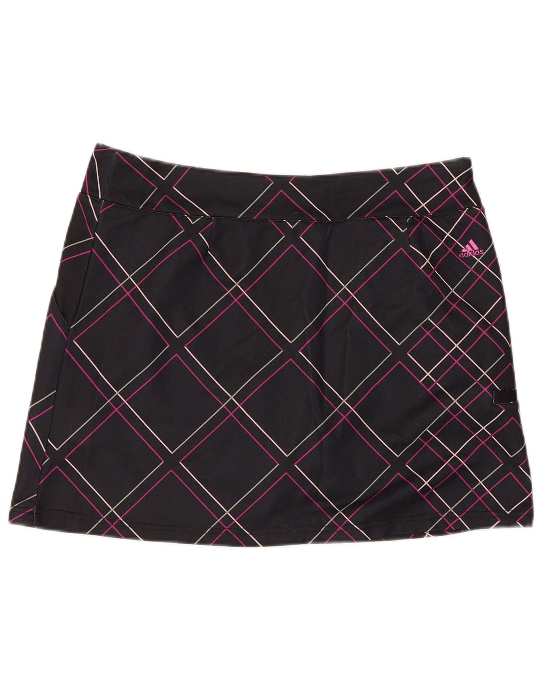 Adidas Damen Climacool Skort UK 14 Mittelschwarzes Karo-Polyester