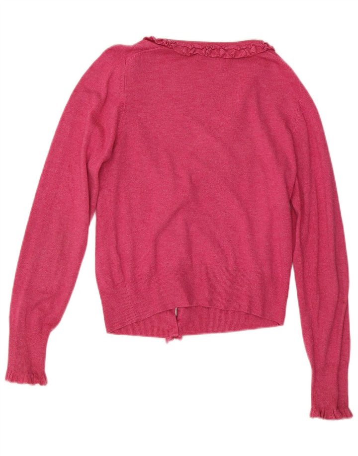 Marks & Spencer Damen Crop Cardigan mit Rüschen vorne, Gr. 8, Rosa