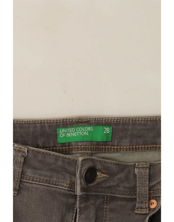 Benetton Damen Skinny Bootcut Jeans W28 L33 Grau
