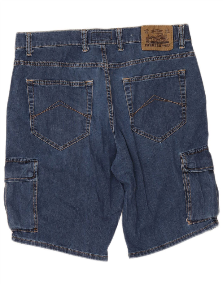 Carrera Herren 618 Denim Cargo Shorts W34 Große blaue Baumwolle