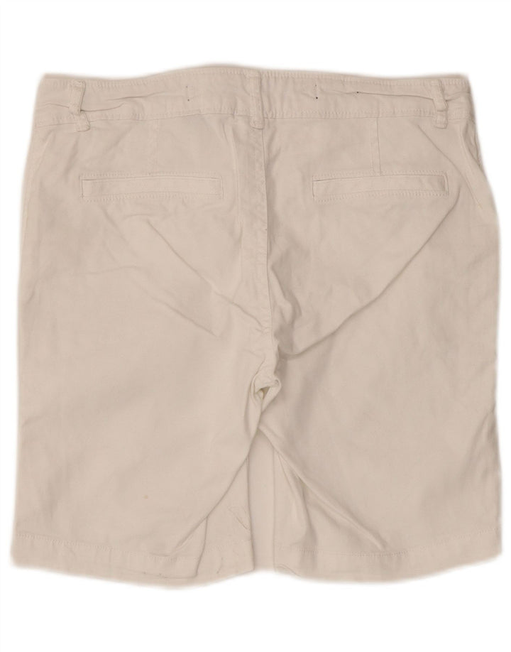 Superdry Damen Chinoshorts XS W30 Weiße Baumwolle